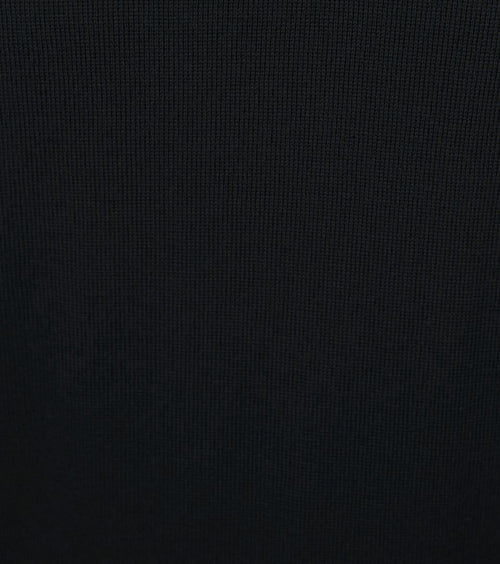 Suitable merino halve rits trui zwart | Slim-fit