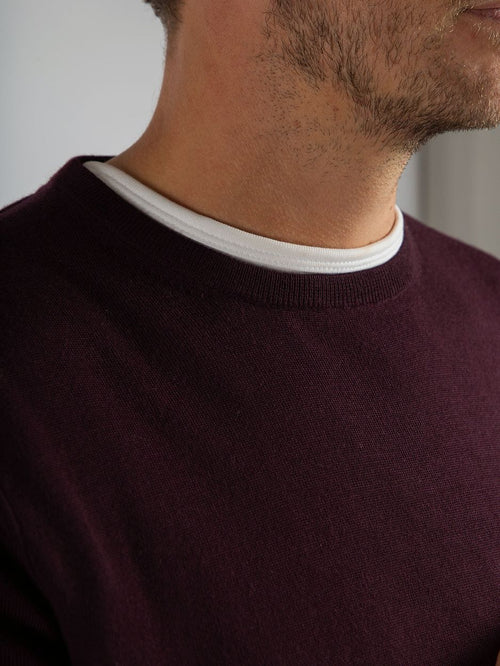 Merino pullover bordeaux