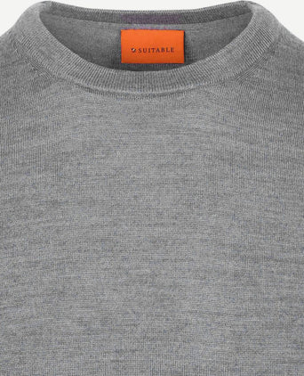Merino pullover grijs