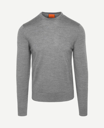 Merino pullover grijs