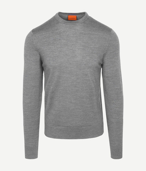 Merino pullover grijs