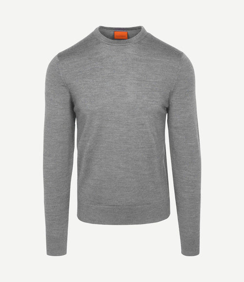 Merino pullover grijs