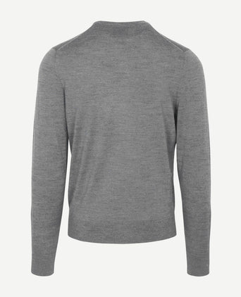 Suitable merino pullover grijs