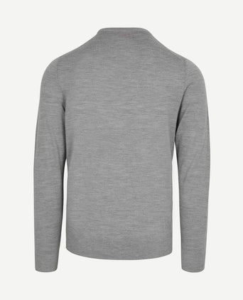 Merino pullover mid grijs