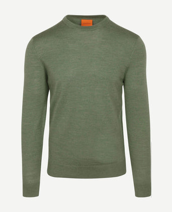 Suitable merino pullover mid groen