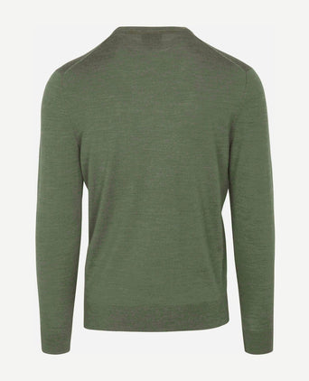 Suitable merino pullover mid groen