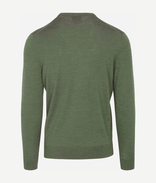 Suitable merino pullover mid groen