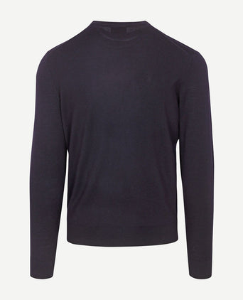Merino pullover donkerblauw