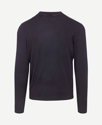 Merino pullover donkerblauw