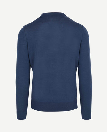 Merino pullover royal blauw