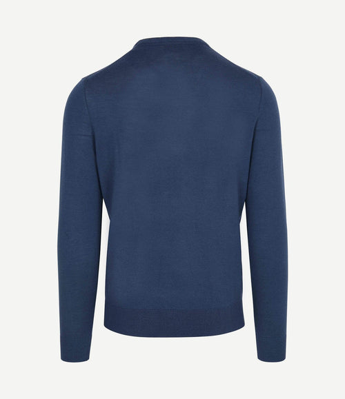 Merino pullover royal blauw