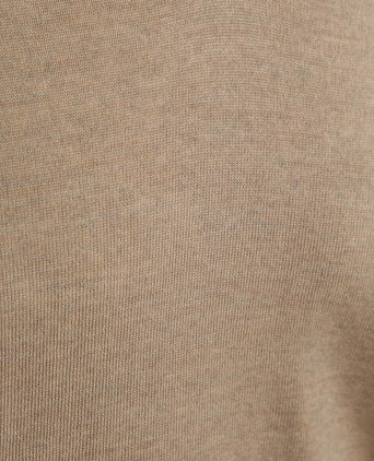 Suitable merino pullover v-hals beige | Slim-fit