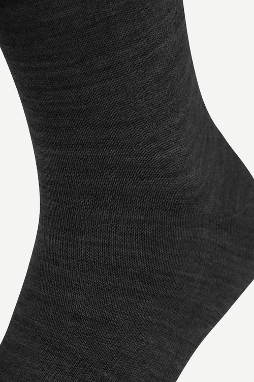 Merino sokken antraciet (2-pack)
