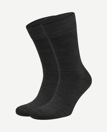 Merino sokken antraciet (2-pack)