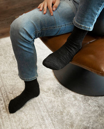 Suitable merino sokken antraciet (2-pack)