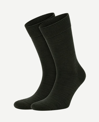 Merino sokken donkergroen (2-pack)