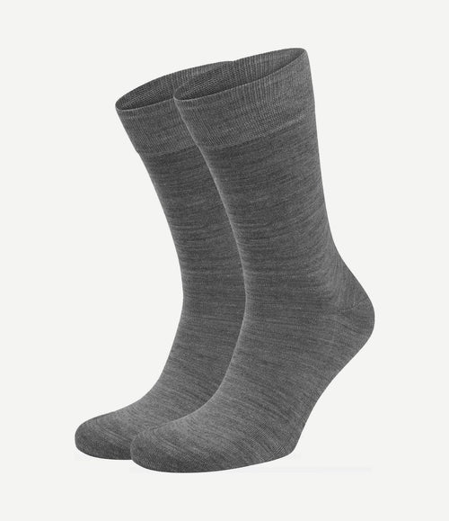 Merino sokken grijs (2-pack)