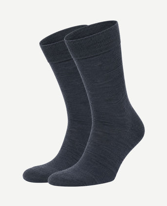 Merino sokken jeans blauw (2-pack)