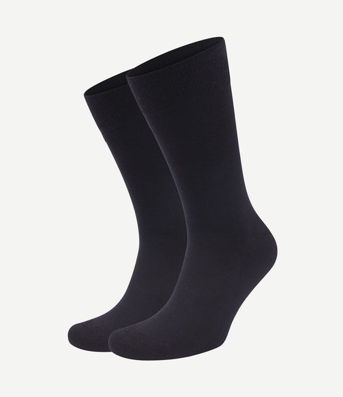 Merino sokken donkerblauw (2-pack)