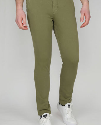Suitable milton skinny-fit chino groen