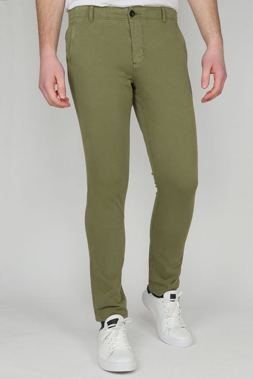 Suitable milton skinny-fit chino groen
