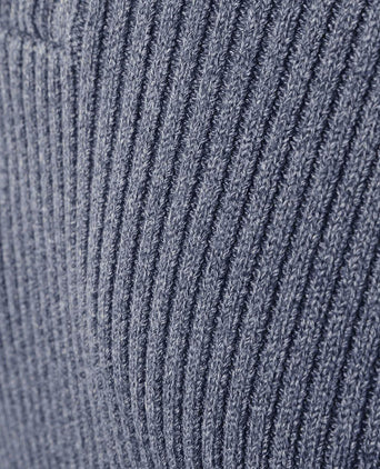 Mou halve rits trui blauw