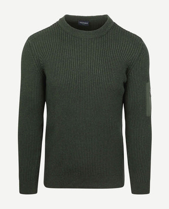 Suitable mou trui donkergroen | Slim-fit