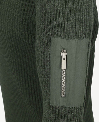 Suitable mou trui donkergroen | Slim-fit