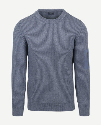 Mou trui melange blauw