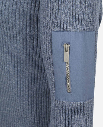 Suitable mou trui melange blauw | Slim-fit