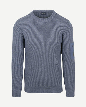 Mou trui melange blauw