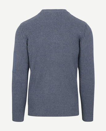 Suitable mou trui melange blauw | Slim-fit