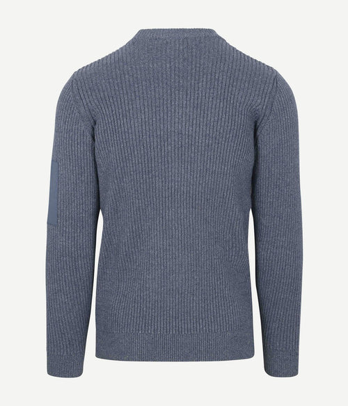 Suitable mou trui melange blauw | Slim-fit