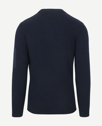 Suitable mou trui donkerblauw | Slim-fit