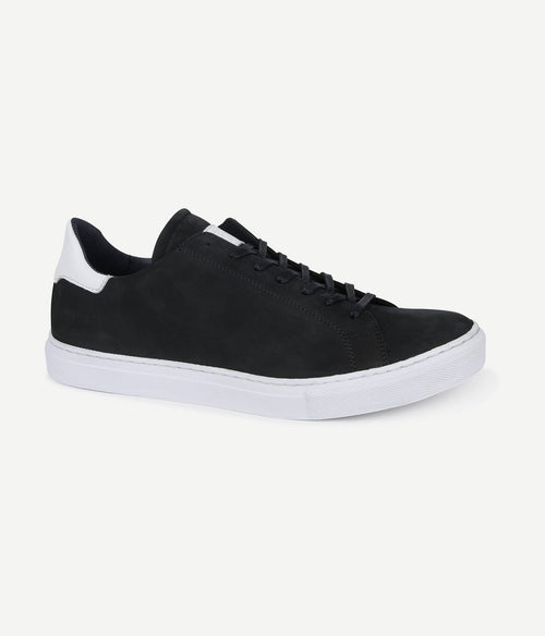 Suitable nubuck seron sneaker donkerblauw