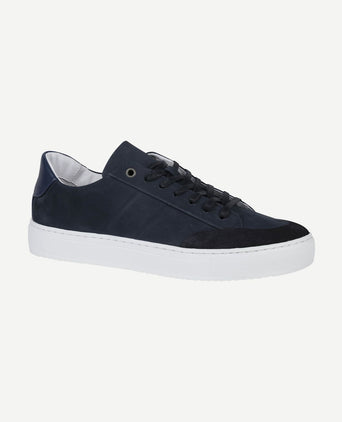 Nubuck skave sneaker donkerblauw
