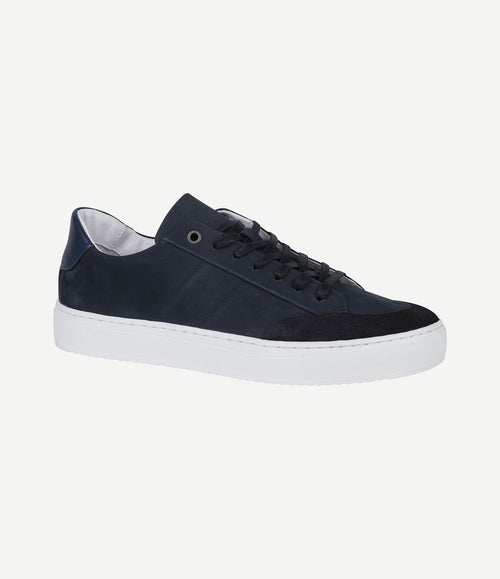 Nubuck skave sneaker donkerblauw