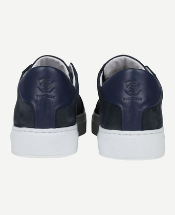 Suitable nubuck skave sneaker donkerblauw