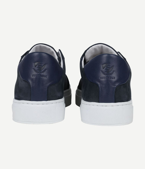 Suitable nubuck skave sneaker donkerblauw