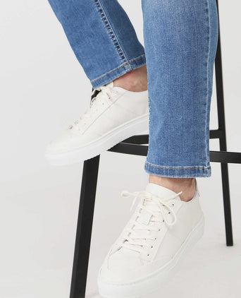 Nubuck skave sneaker wit