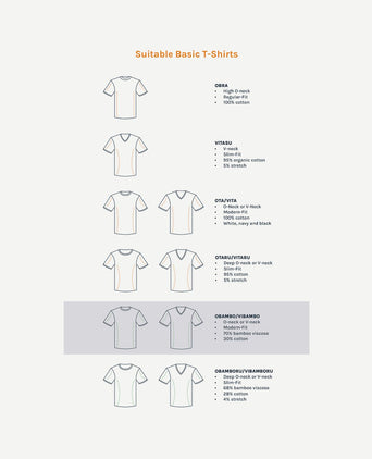 Suitable obambo t-shirt ronde hals wit (2-pack)