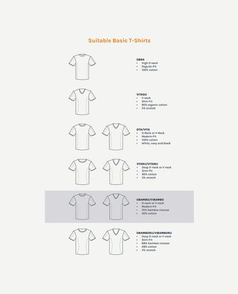 Obambo t-shirt ronde hals wit (2-pack)