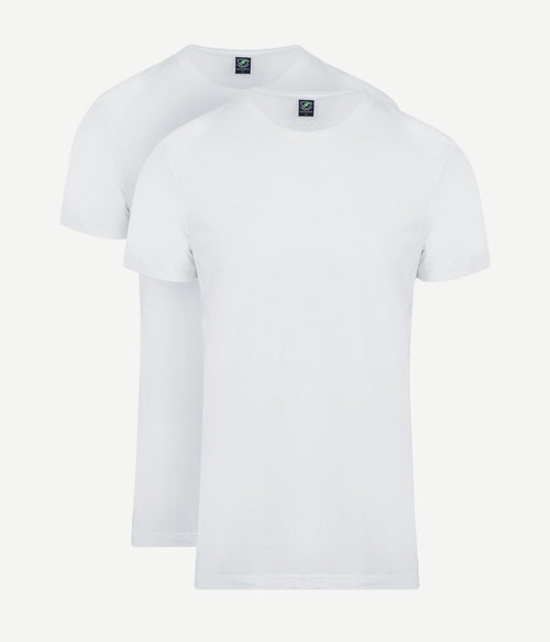Suitable obambo t-shirt ronde hals wit (2-pack)