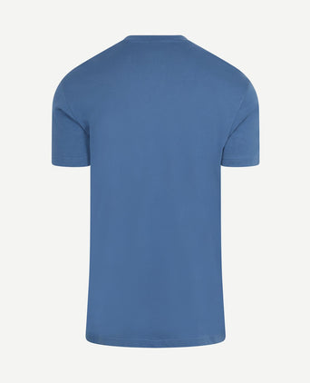 Obra t-shirt hoge ronde hals mid blauw (2-pack)