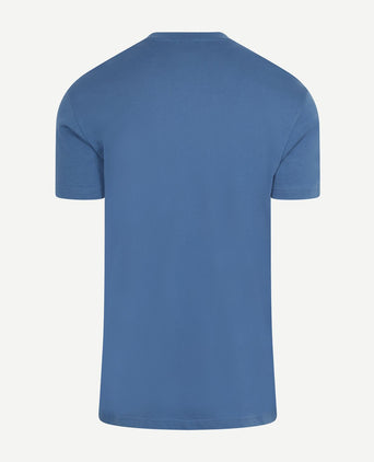 Obra t-shirt hoge ronde hals mid blauw (2-pack)