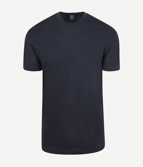 Obra t-shirt hoge ronde hals donkerblauw (2-pack)