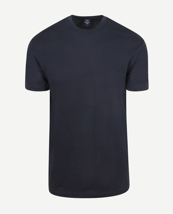 Obra t-shirt hoge ronde hals donkerblauw (2-pack)
