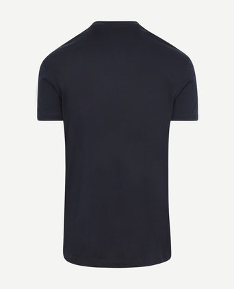 Obra t-shirt hoge ronde hals donkerblauw (2-pack)