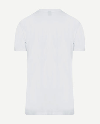 Obra t-shirt hoge ronde hals wit (2-pack)