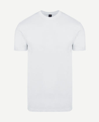 Obra t-shirt hoge ronde hals wit (2-pack)